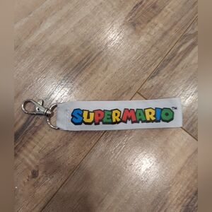 Super Mario Ribbon on Strong Webbing Key Fob, Keychain, Wristlet (Game Movie)